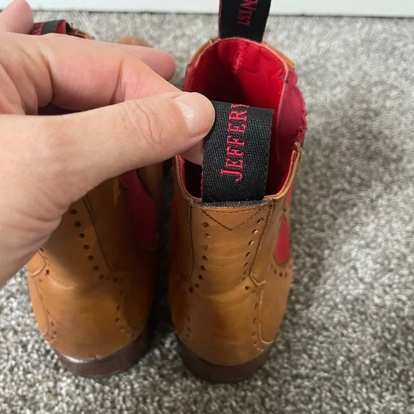 Jeffrey West Tan Chelsea Western Boots Size 9.5